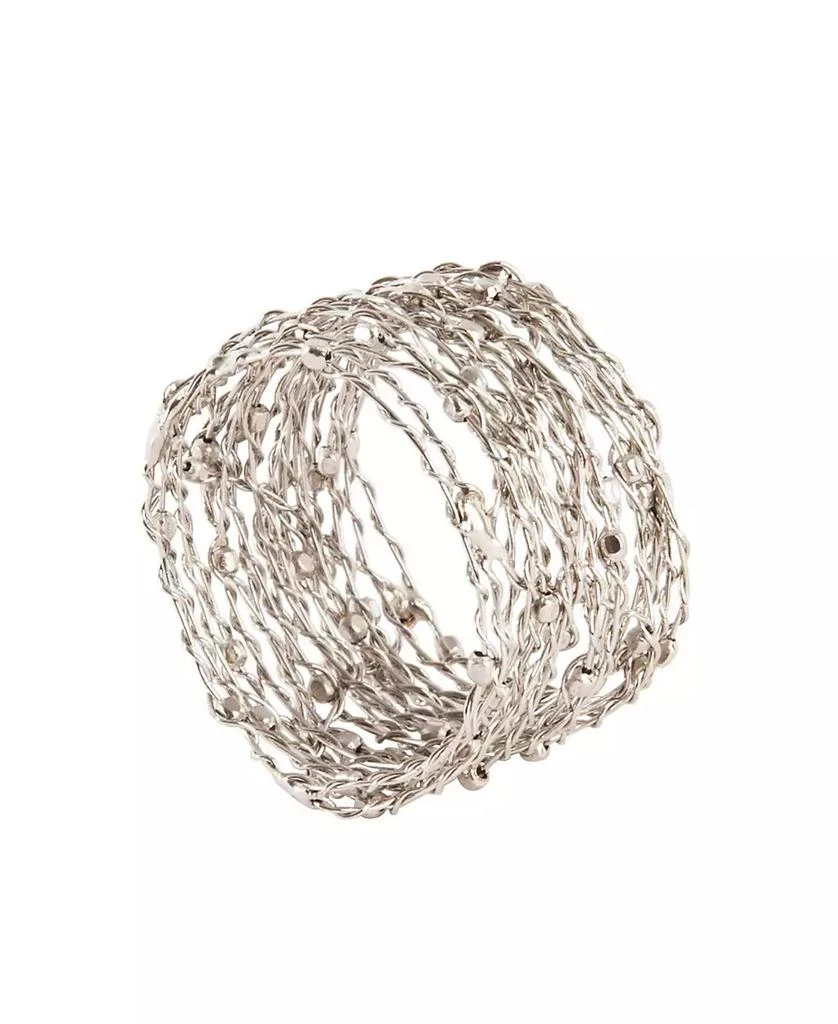 商品Saro Lifestyle|Metal Design Napkin Ring, Set of 4,价格¥135,第1张图片
