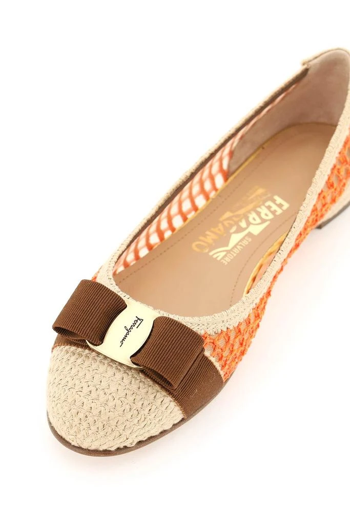 商品Salvatore Ferragamo|Salvatore Ferragamo Varina Raffia Ballet Flats,价格¥4460,第4张图片详细描述