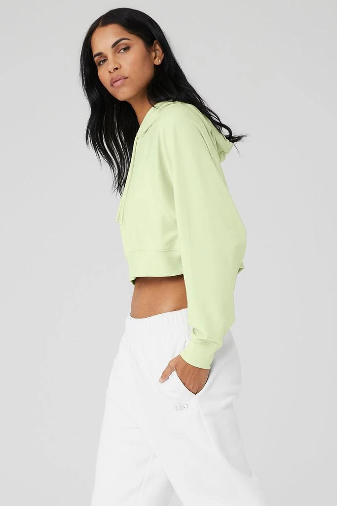 商品Alo|Cropped Double Take Hoodie - Iced Green Tea,价格¥890,第3张图片详细描述