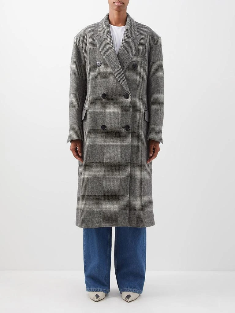 商品Isabel Marant|Lojimiko double-breasted check wool coat,价格¥8320,第1张图片