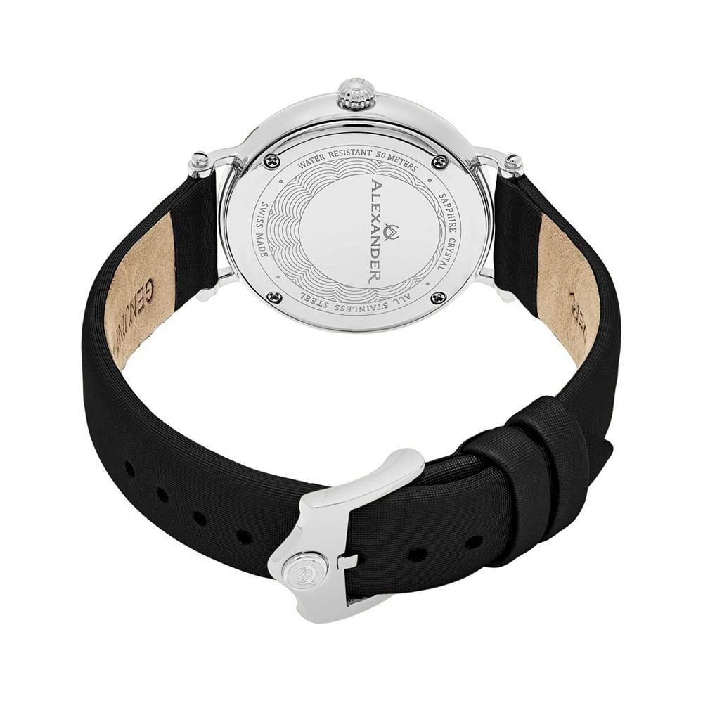 商品Stuhrling|Alexander Watch AD201-01, Ladies Quartz Small-Second Watch with Stainless Steel Case on Black Satin Strap,价格¥3070,第3张图片详细描述