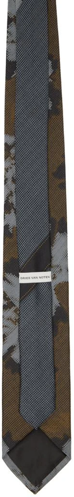 商品Dries Van Noten|Khaki Printed Tie,价格¥2043,第2张图片详细描述