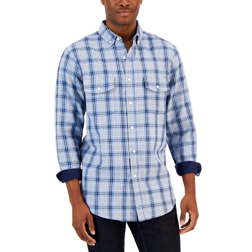 商品Club Room|Men's Baynk Plaid Double Faced Woven Long-Sleeve Shirt, Created for Macy's,价格¥159,第1张图片