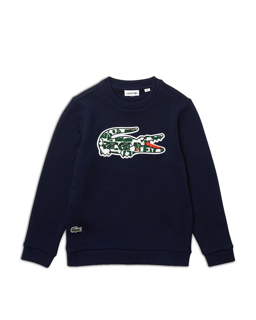 商品Lacoste|Unisex Heritage Cotton Blend Crocodile Fleece Sweatshirt - Little Kid, Big Kid,价格¥640,第1张图片详细描述