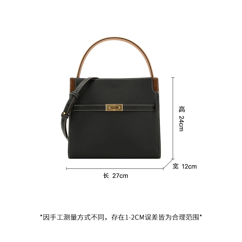 TORY BURCH Lee Radziwill Double哑光高级精致 牛皮 单肩斜挎手提包 小号 女款 黑色 商品