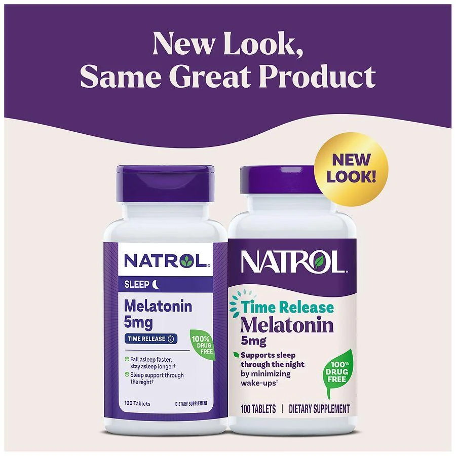 商品Natrol|褪黑素+维生素B6 5mg 100粒,价格¥96,第2张图片详细描述