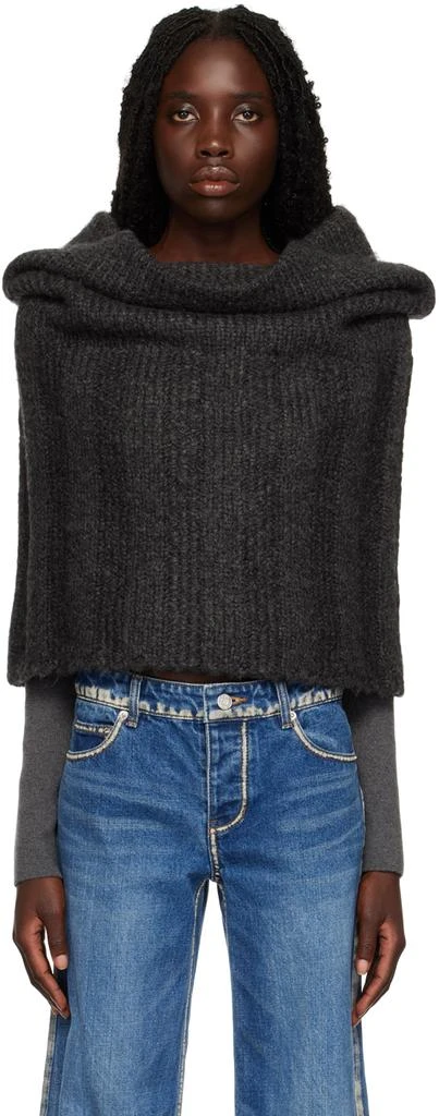 商品We11done|Gray Cowl Sweater,价格¥1124,第1张图片