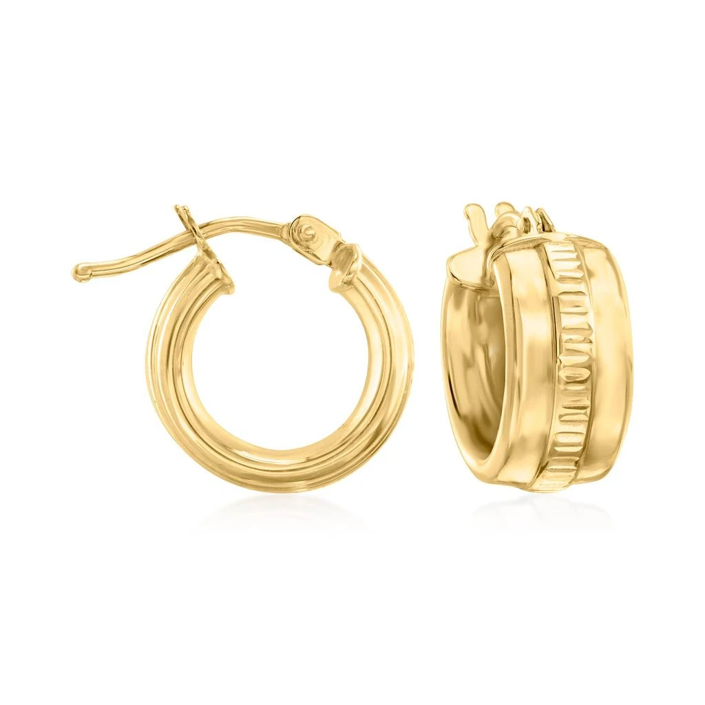 商品Canaria Fine Jewelry|Canaria Italian 10kt Yellow Gold Huggie Hoop Earrings,价格¥1178,第1张图片