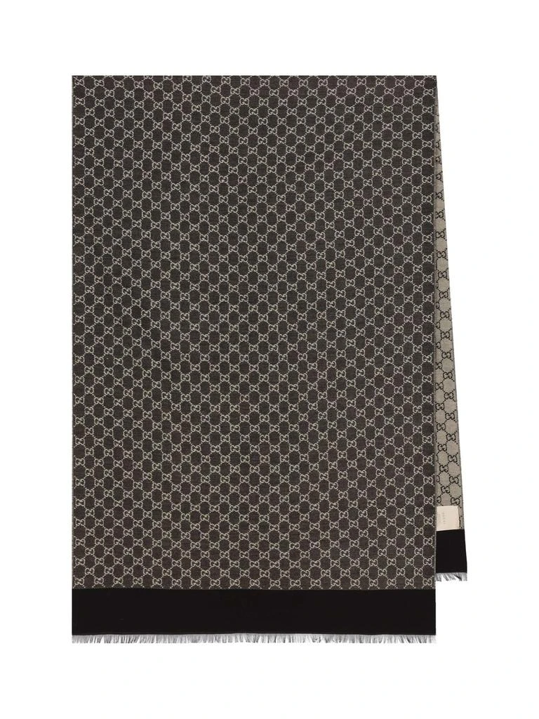 商品Gucci|Gucci GG Jacquard Frayed-Edge Scarf,价格¥2158,第1张图片