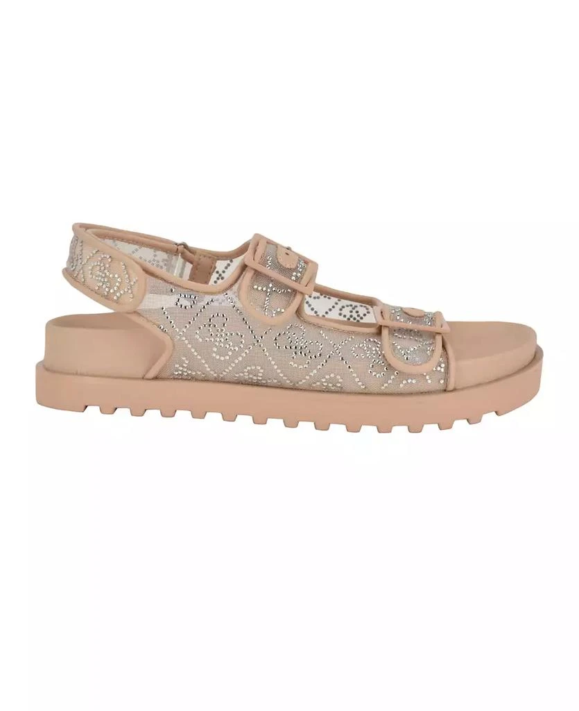 商品GUESS|Women's Frella Two Band Embellished Footbed Sandals,价格¥890,第2张图片详细描述