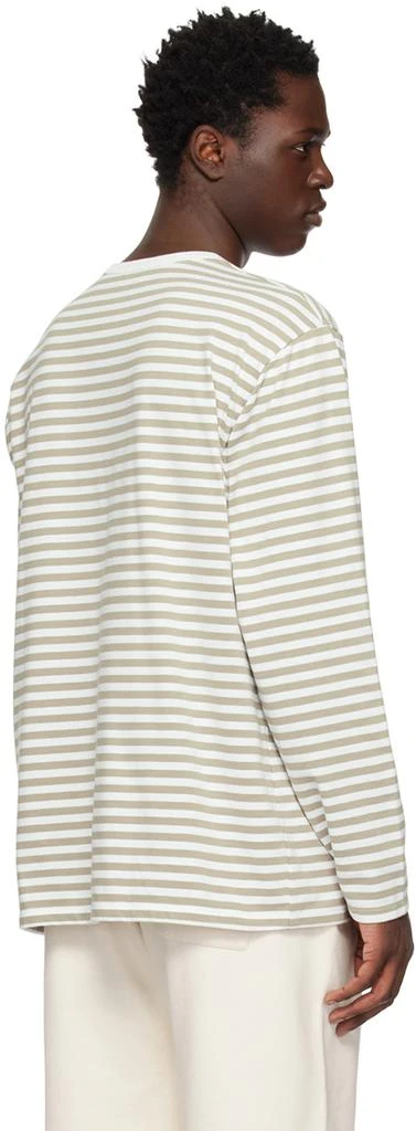 商品Nanamica|Taupe & White Striped Long Sleeve T-Shirt,价格¥733,第3张图片详细描述