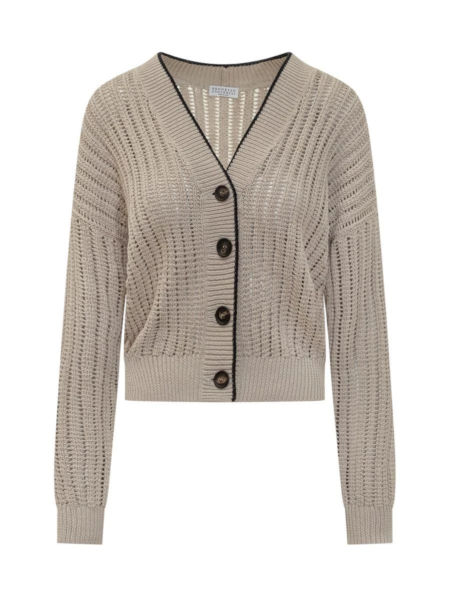 商品Brunello Cucinelli|Brunello Cucinelli 女士针织毛衣 MSB582016C9731 浅棕色,价格¥9023,第1张图片