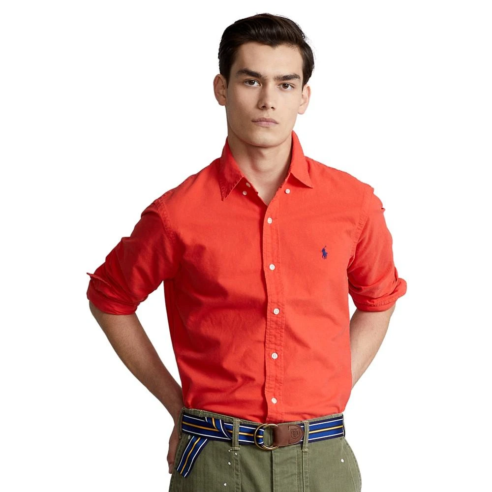 商品Ralph Lauren|拉夫劳伦 男士经典版型纯色牛津衬衫,价格¥175,第1张图片