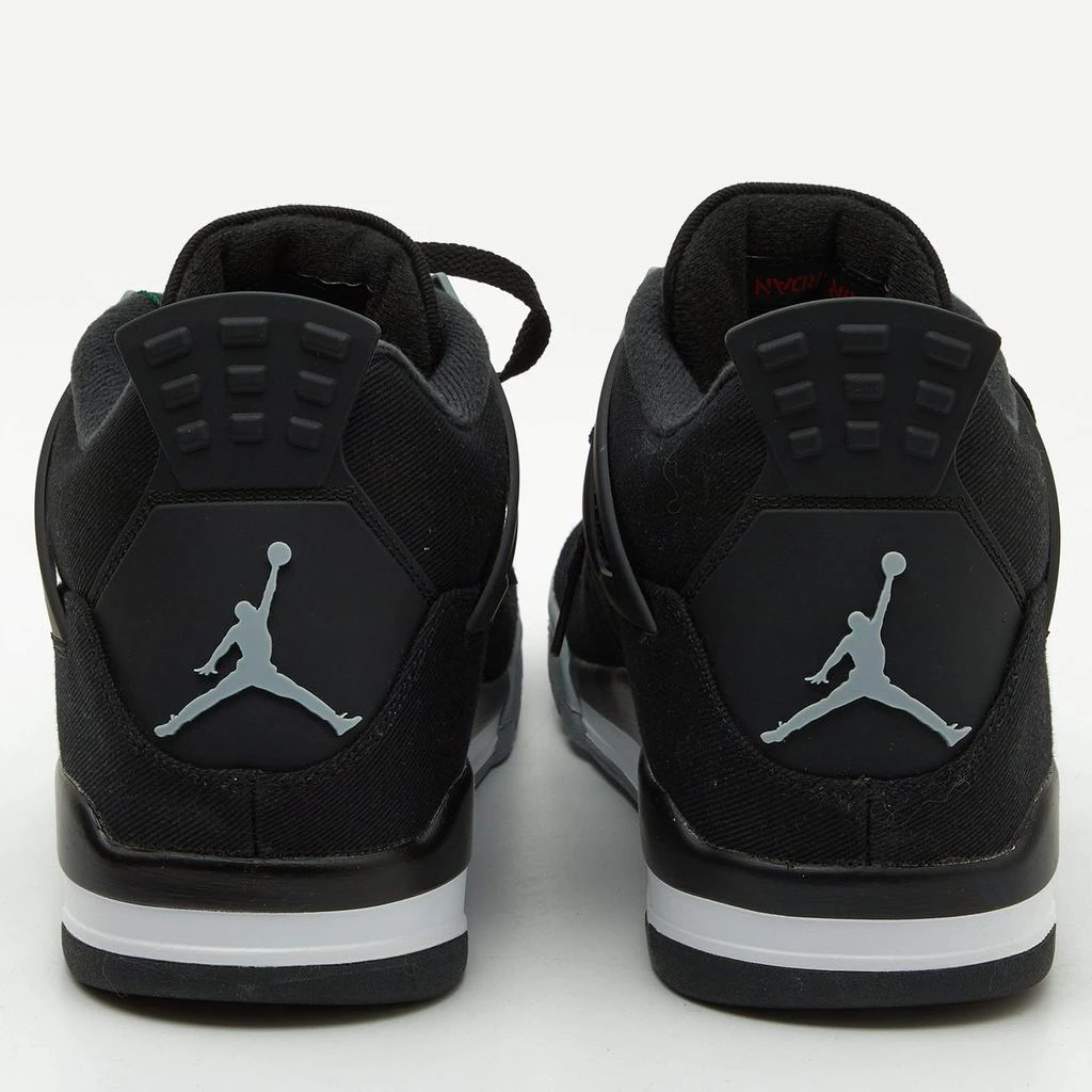 商品Jordan|Air Jordans Black Canvas and Suede Jordan 4 Retro Sneakers Size 50.5,价格¥3172,第5张图片详细描述