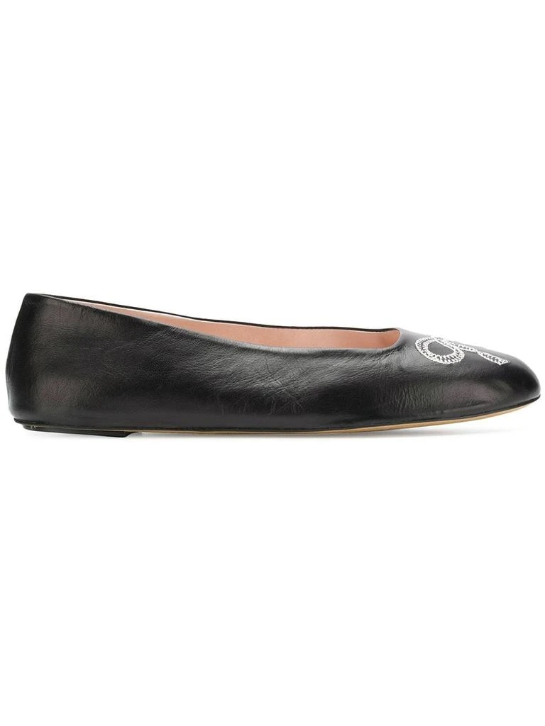 商品Bally|NEW Bally Ballyrina Ladies Black Plain Leather Shoes,价格¥1212,第1张图片