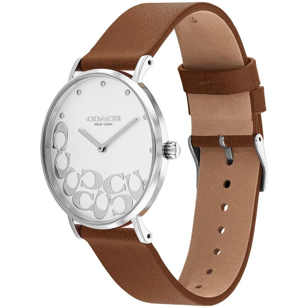 商品Coach|Women's Perry Brown Leather Strap Watch,价格¥845,第2张图片详细描述
