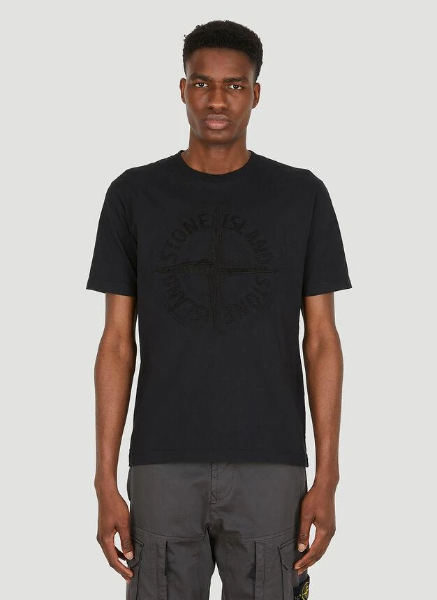 商品Stone Island|Logo Embroidery T-Shirt in Black,价格¥1829,第1张图片