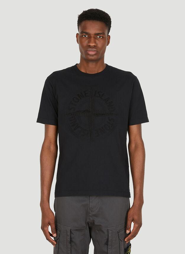 商品Stone Island|Logo Embroidery T-Shirt in Black,价格¥1252,第1张图片