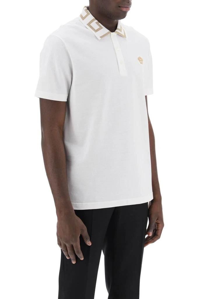 商品Versace|Polo shirt with Greca collar,价格¥2705,第3张图片详细描述
