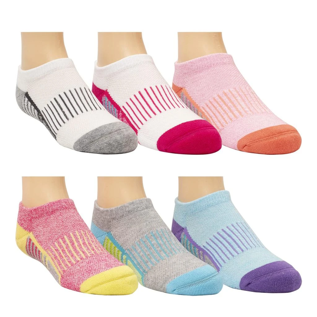 商品Stride Rite|6-Pair Pack Amira Athletic No Show Socks (Toddler/Little Kid/Big Kid),价格¥124,第1张图片