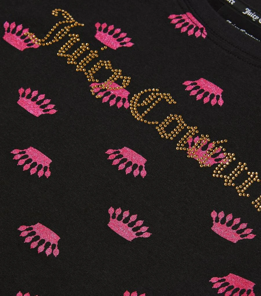 商品Juicy Couture|Embellished Logo Crown T-Shirt (3-16 Years),价格¥363,第3张图片详细描述