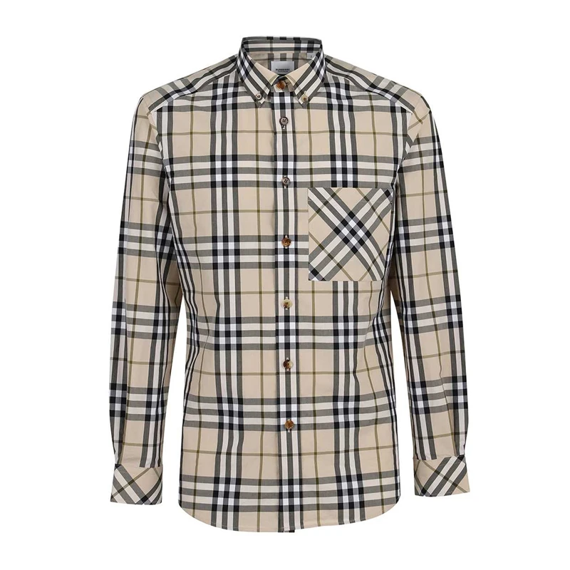 商品[国内直发] Burberry|BURBERRY 格纹男士衬衫 8042838,价格¥2221,第1张图片
