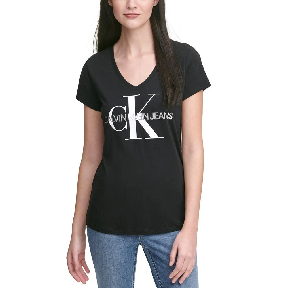 商品Calvin Klein|V-Neck Logo T-Shirt,价格¥296,第1张图片