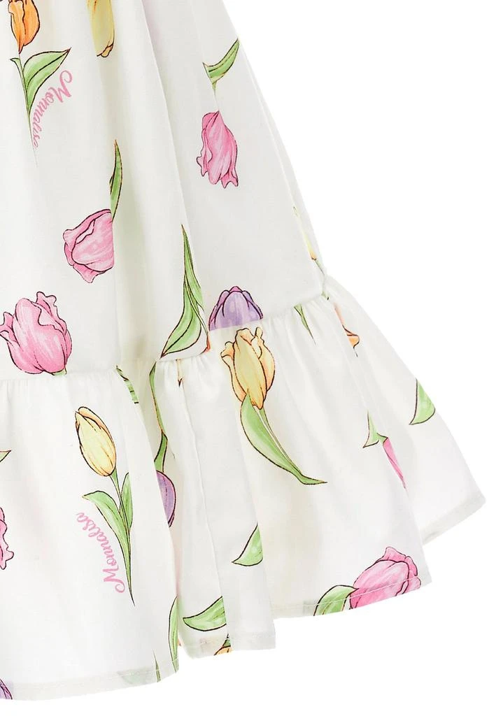 商品MONNALISA|Monnalisa A-Line Floral-Printed Crewneck Dress,价格¥833,第4张图片详细描述