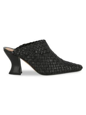 商品Bottega Veneta|Intreciatto Lambskin Leather Block Heel Mules,价格¥5584,第1张图片