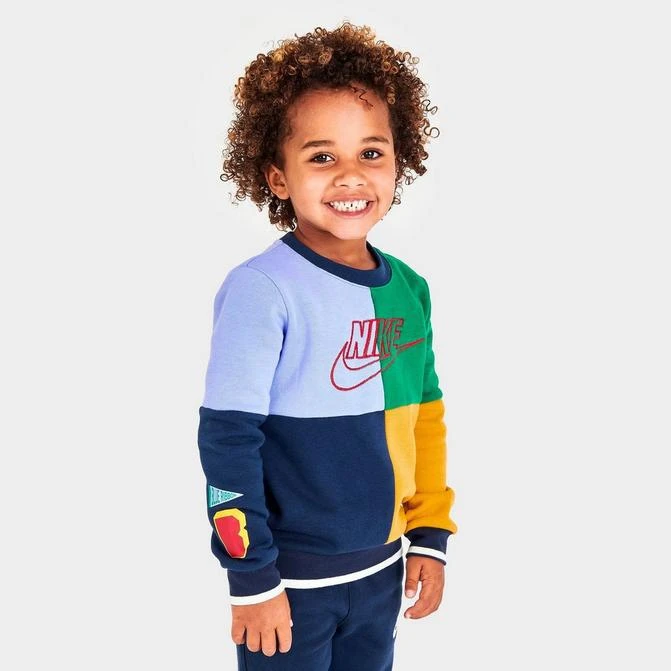 商品NIKE|Kids' Toddler Nike Amplify Fleece Crewneck Sweatshirt,价格¥258,第1张图片