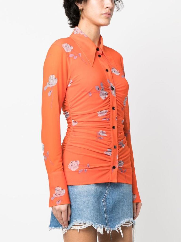 GANNI Shirts Orange商品第5张图片规格展示