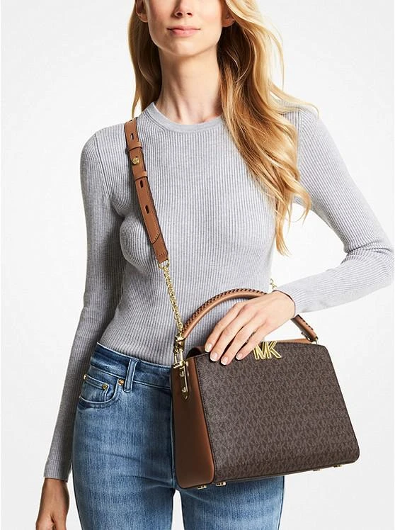 商品Michael Kors|Karlie Medium Logo Satchel,价格¥1037,第3张图片详细描述