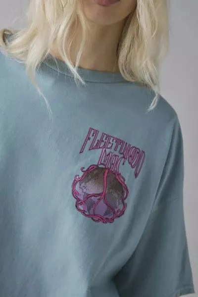 商品Urban Outfitters|Fleetwood Mac Graphic Cotton T-Shirt Dress,价格¥220,第2张图片详细描述
