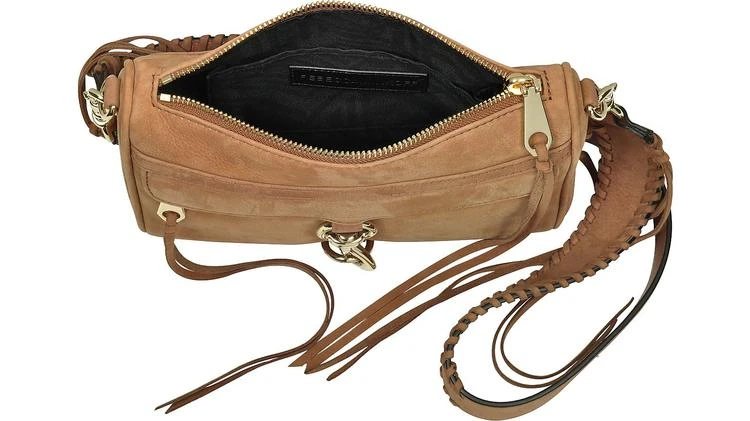 商品Rebecca Minkoff|迷你 M.A.C. 杏色正绒面革斜挎包配吉他带,价格¥1098,第4张图片详细描述