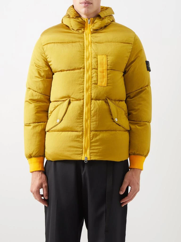 商品Stone Island|Logo-patch hooded quilted down coat,价格¥6317,第1张图片