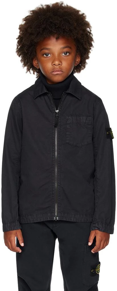 商品Stone Island Junior|Kids Navy Garment-Dyed Shirt,价格¥1041,第1张图片