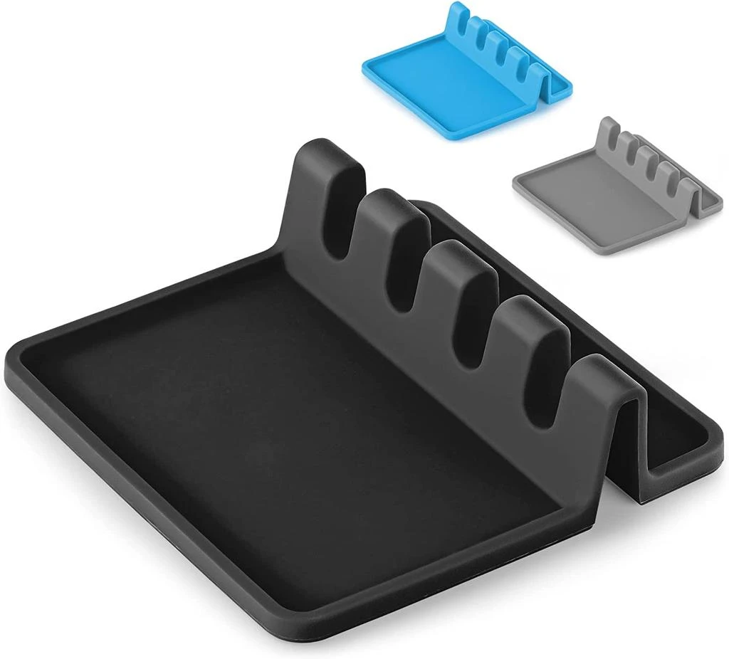 商品Zulay Kitchen|Silicone Utensil Spoon Rest with Drip Pad for Multiple Utensils,价格¥151,第1张图片