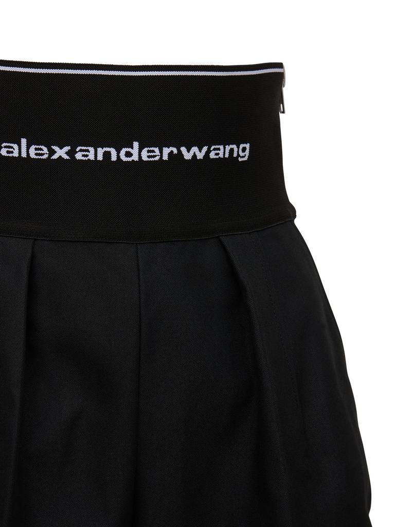 商品Alexander Wang|Cotton Safari Shorts W/ Logo Waistband,价格¥3503,第5张图片详细描述
