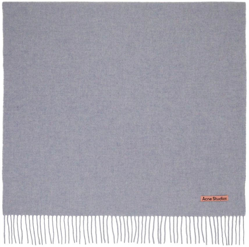 商品Acne Studios|Blue Oversized Fringe Scarf,价格¥1228,第1张图片