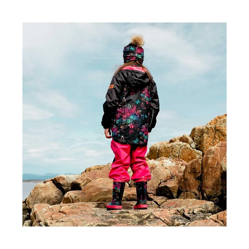 商品Deux par Deux|Girl Printed 3 In 1 Rain Set Black Butterflies & Fuchsia Pink - Toddler|Child,价格¥462,第2张图片详细描述