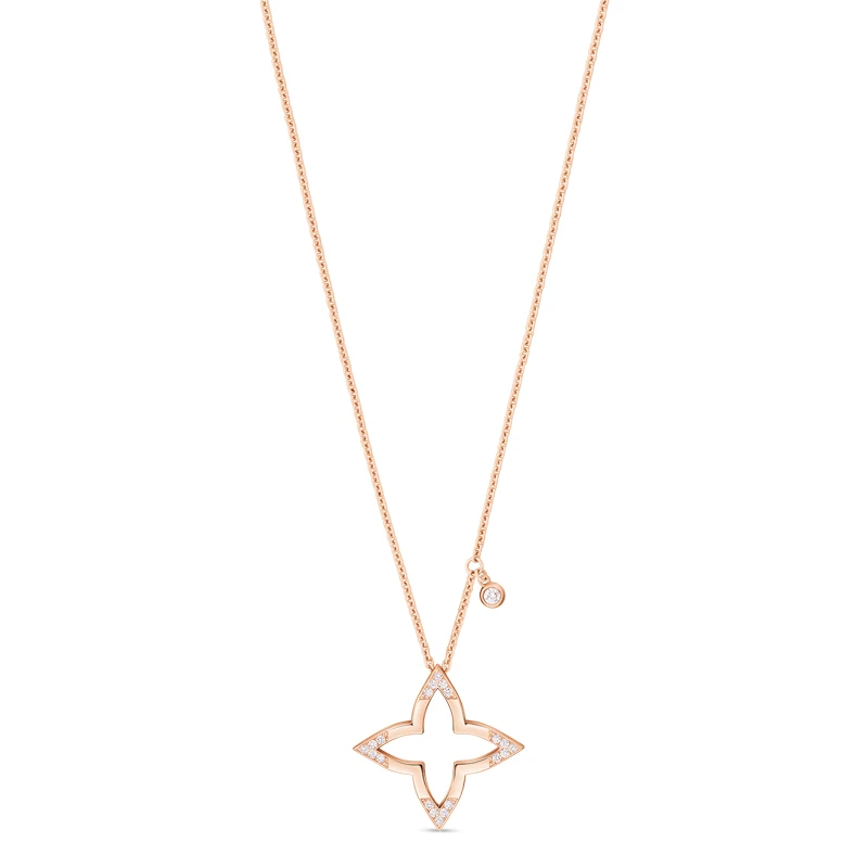 商品Louis Vuitton|【预售十天】 路易威登 23新款BLOSSOM女士18K金星形粉色钻石项链,价格¥37499,第1张图片