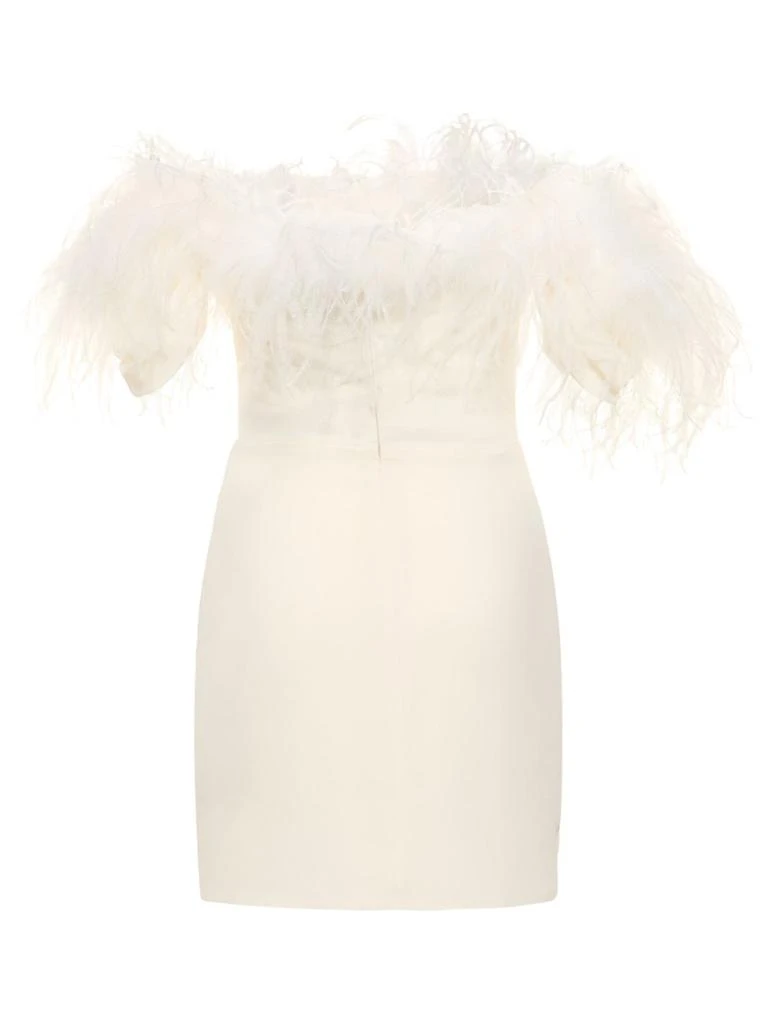 商品GIUSEPPE DI MORABITO|Georgette Mini Bustier Dress W/feathers,价格¥3309,第4张图片详细描述