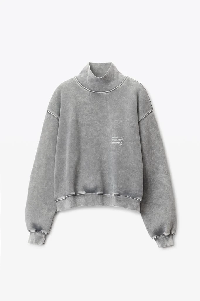 商品Alexander Wang|HIGH NECK PULLOVER IN DENSE FLEECE,价格¥1337,第3张图片详细描述