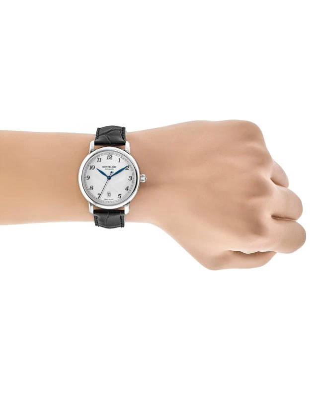 商品MontBlanc|Montblanc Star Legacy White Silver Dial Leather Strap Men&apos;s Watch 116522,价格¥9237,第4张图片详细描述