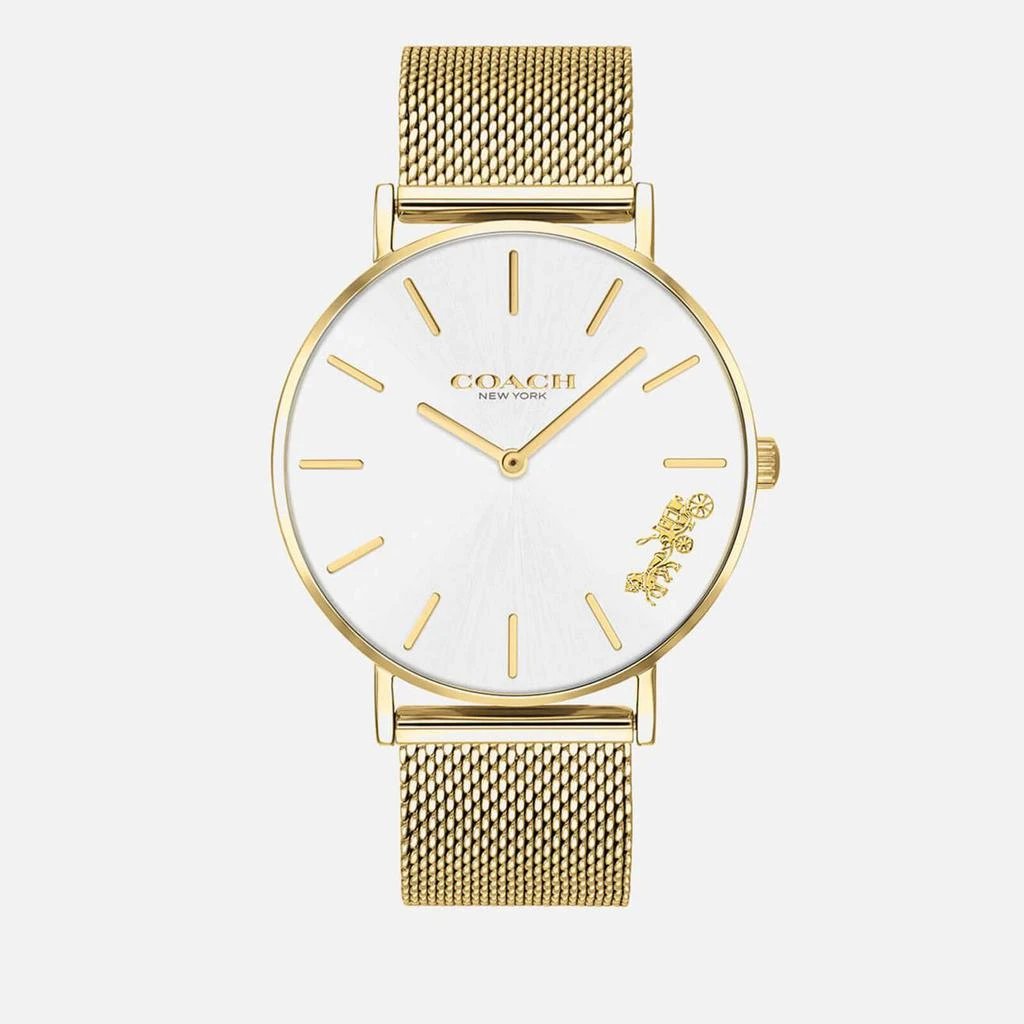 商品Coach|Coach Women's Perry Mesh Strap Watch - Gold,价格¥1220,第1张图片