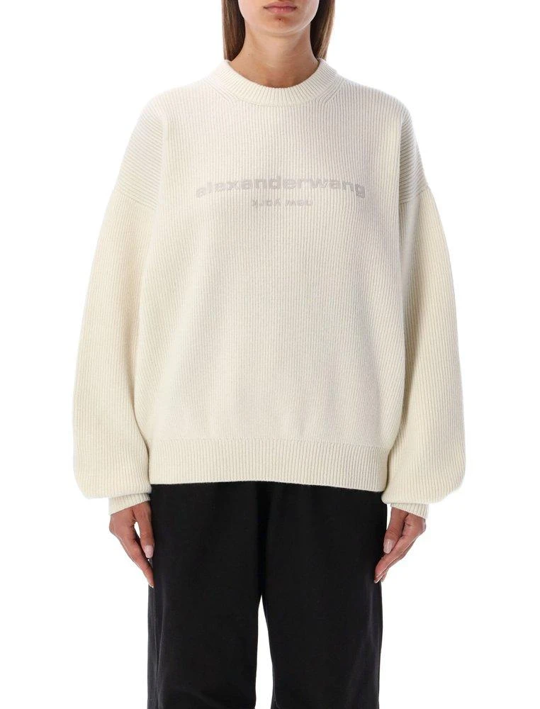 商品Alexander Wang|Alexander Wang Logo Printed Crewneck Sweatshirt,价格¥4149,第1张图片