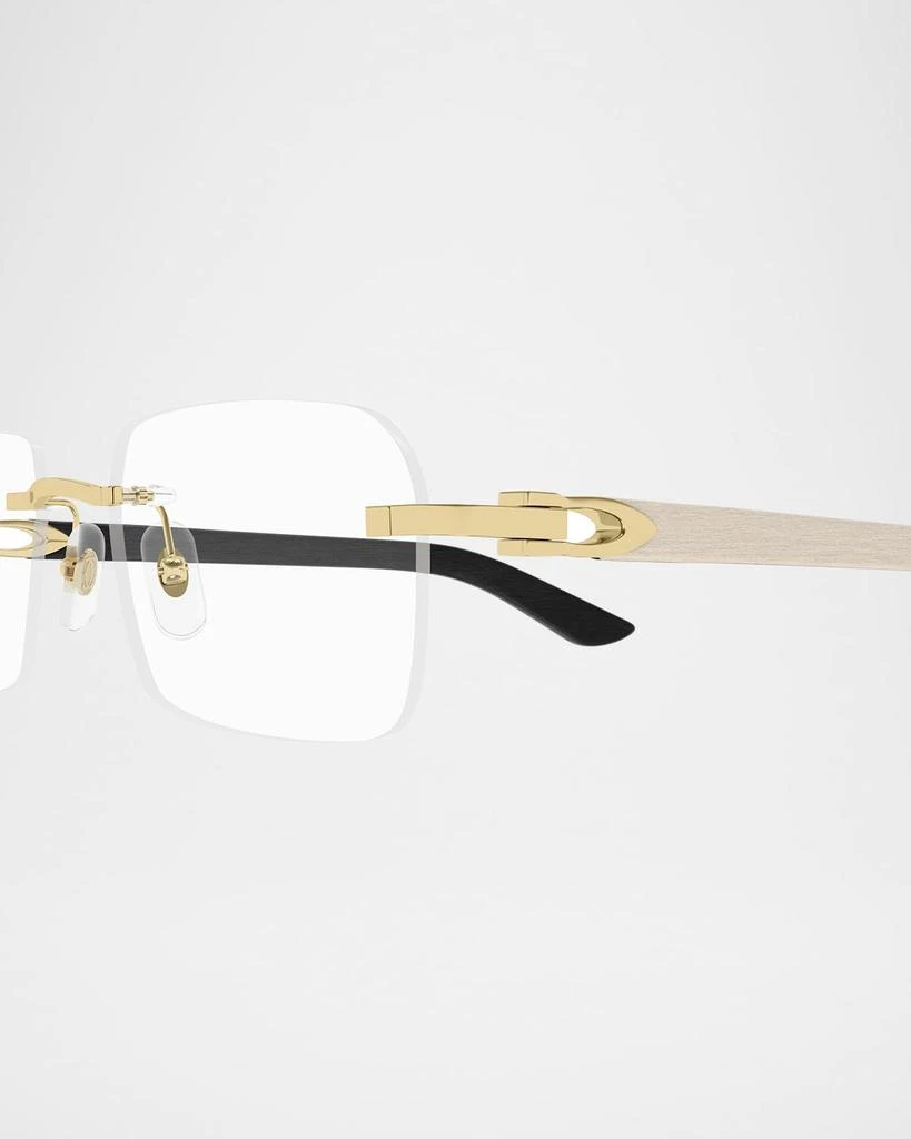 商品Cartier|Men's CT0453OM Metal Rectangle Optical Frames,价格¥22739,第2张图片详细描述