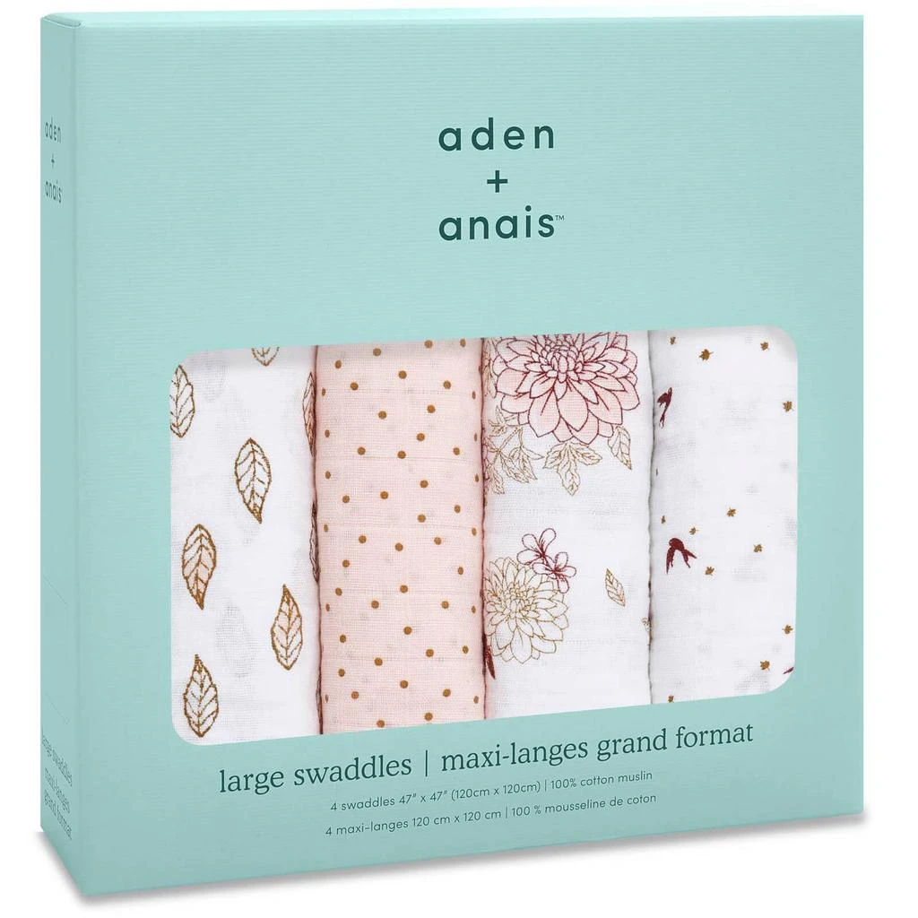 商品aden + anais|aden + anais 包巾（4只） 100％纯棉平纹细布,价格¥388,第3张图片详细描述