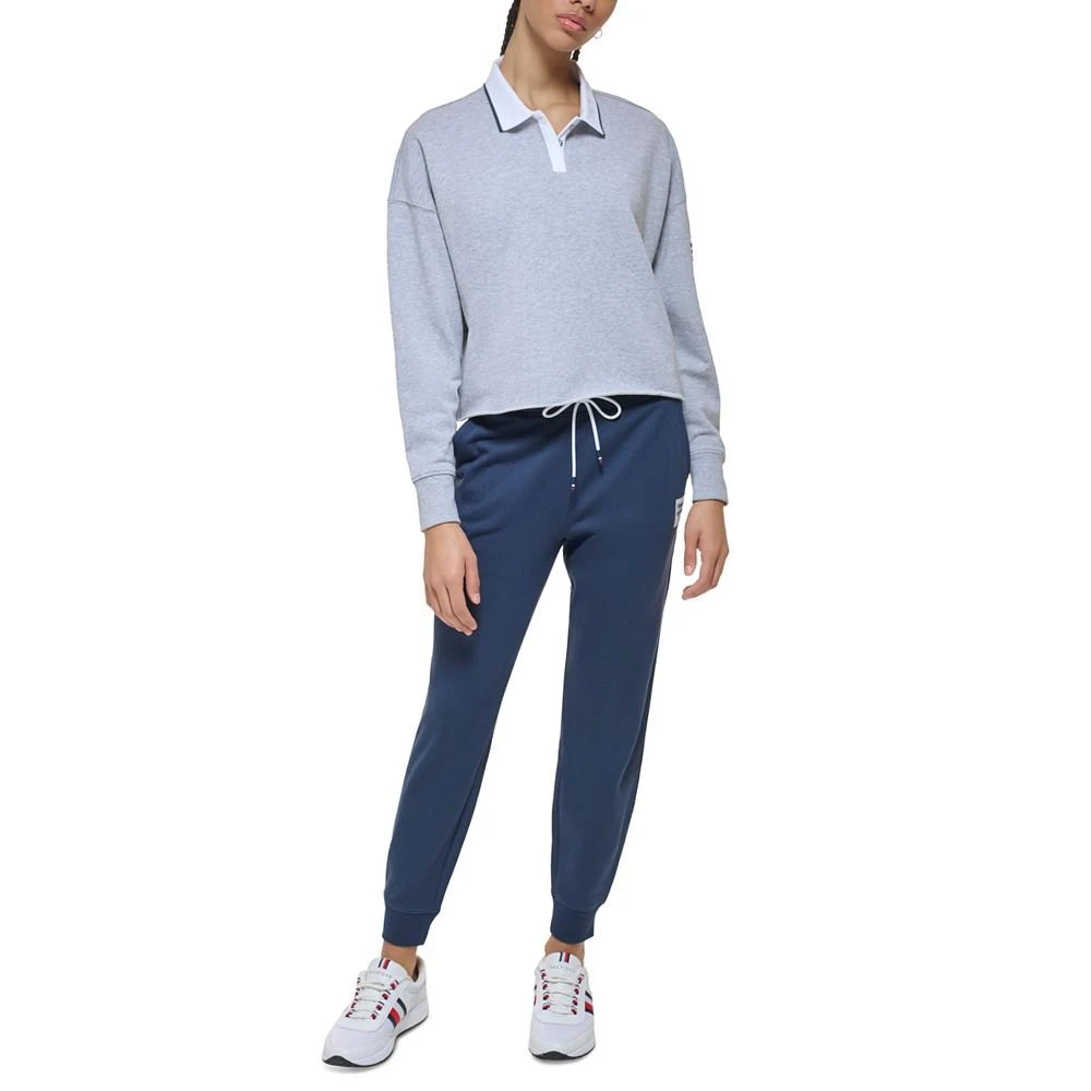 商品Tommy Hilfiger|Women's French Terry Cropped Polo Sweatshirt,价格¥178,第5张图片详细描述