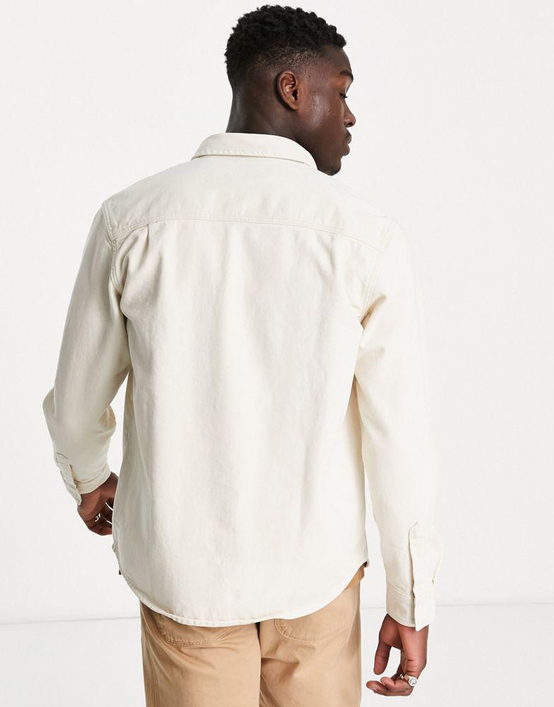 Carhartt WIP monterey denim overshirt in beige商品第2张图片规格展示